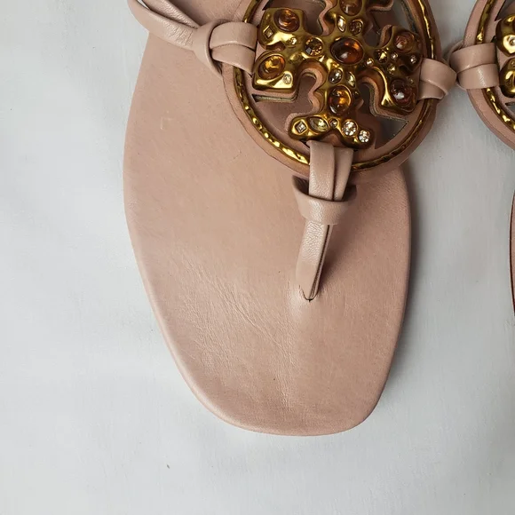 Tory burch Jeweled Meadowsweet Miller Sandals Size 9 - Picture 11 of 16